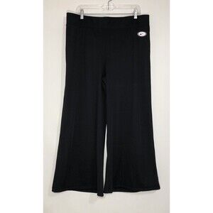 Nike Women's Black Heavy Duty Activewear Wide Leg Polyester Pants Size L NWT